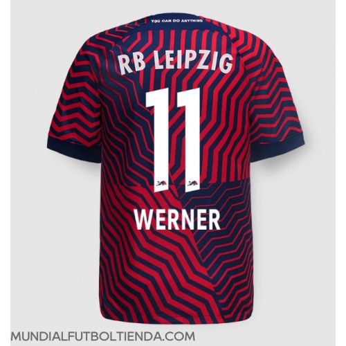 Camiseta RB Leipzig Timo Werner #11 Segunda Equipación Replica 2023-24 mangas cortas